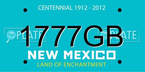 1777GB New Mexico License Plate
