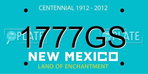 1777GS New Mexico License Plate
