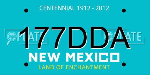 177DDA New Mexico License Plate