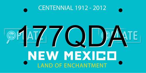 177QDA New Mexico License Plate