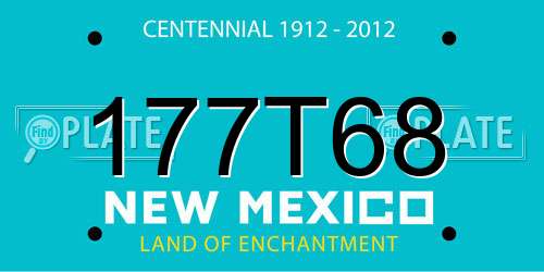 177T68 New Mexico License Plate