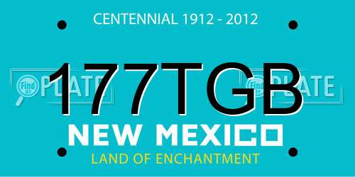 177TGB New Mexico License Plate