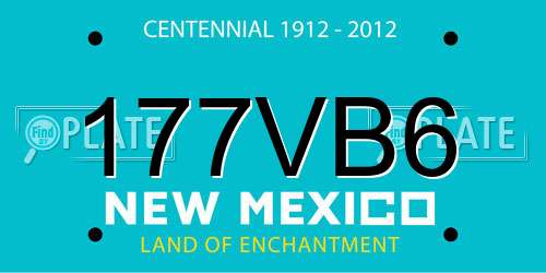 177VB6 New Mexico License Plate