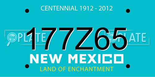 177Z65 New Mexico License Plate