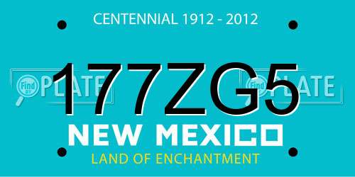 177ZG5 New Mexico License Plate