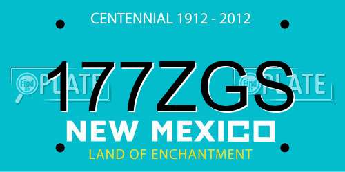 177ZGS New Mexico License Plate