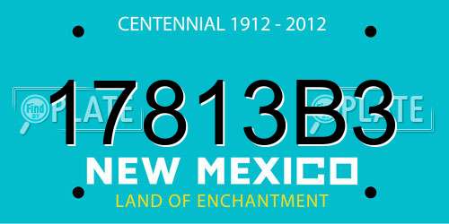 17813B3 New Mexico License Plate