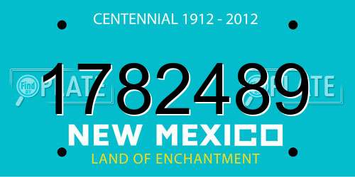 1782489 New Mexico License Plate