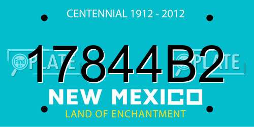 17844B2 New Mexico License Plate