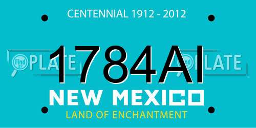 1784AI New Mexico License Plate