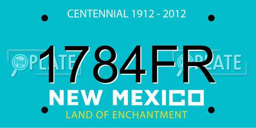 1784FR New Mexico License Plate