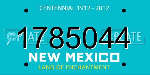 1785044 New Mexico License Plate