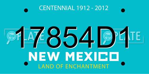 17854D1 New Mexico License Plate