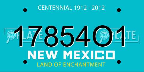 17854O1 New Mexico License Plate