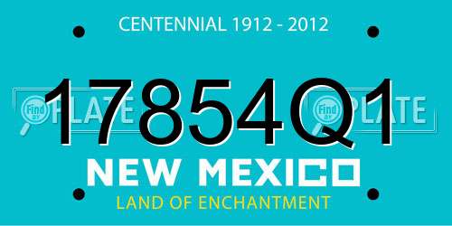 17854Q1 New Mexico License Plate