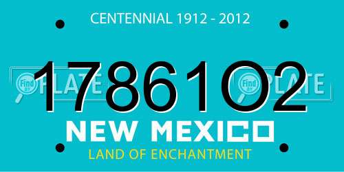 17861O2 New Mexico License Plate