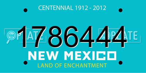 1786444 New Mexico License Plate