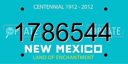 1786544 New Mexico License Plate