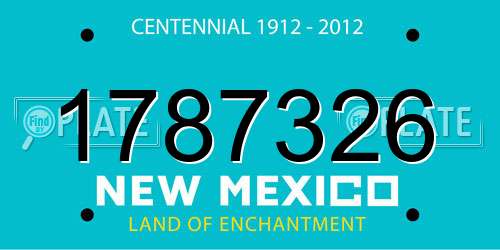 1787326 New Mexico License Plate