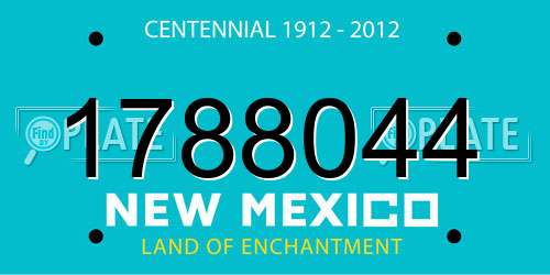 1788044 New Mexico License Plate