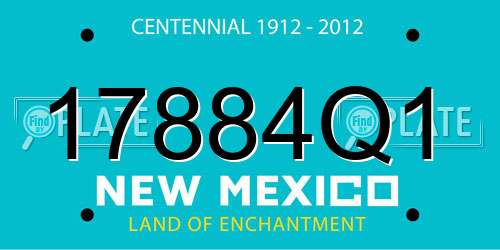 17884Q1 New Mexico License Plate
