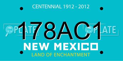 178AC1 New Mexico License Plate