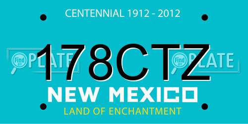 178CTZ New Mexico License Plate