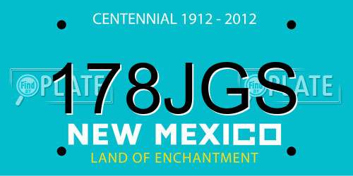 178JGS New Mexico License Plate