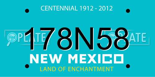 178N58 New Mexico License Plate