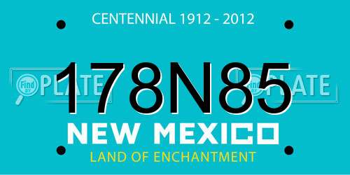 178N85 New Mexico License Plate