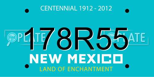 178R55 New Mexico License Plate