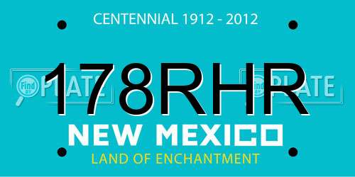 178RHR New Mexico License Plate