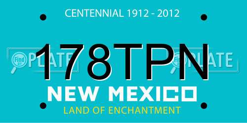 178TPN New Mexico License Plate