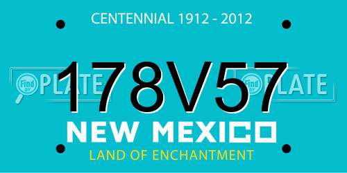 178V57 New Mexico License Plate