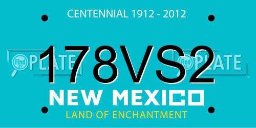 178VS2 New Mexico License Plate