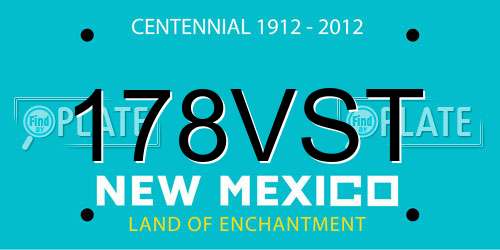 178VST New Mexico License Plate