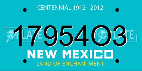 17954O3 New Mexico License Plate