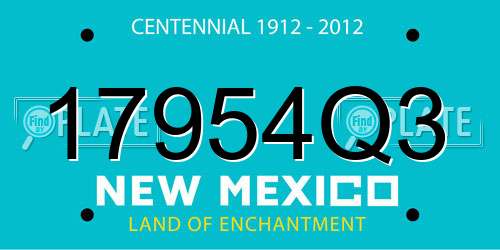 17954Q3 New Mexico License Plate