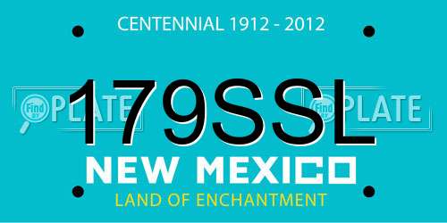 179SSL New Mexico License Plate