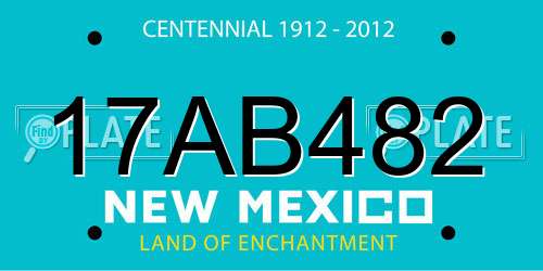 17AB482 New Mexico License Plate