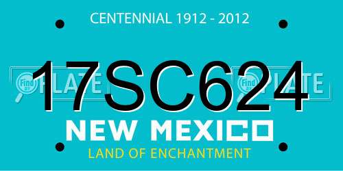 17SC624 New Mexico License Plate