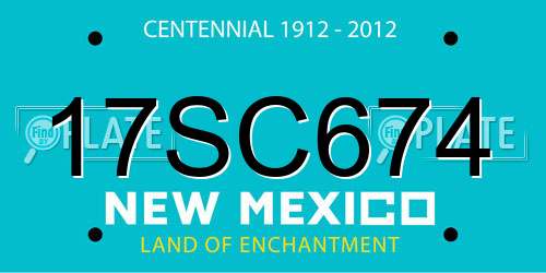 17SC674 New Mexico License Plate