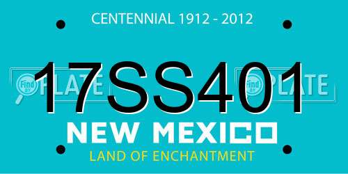 17SS401 New Mexico License Plate