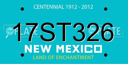 17ST326 New Mexico License Plate