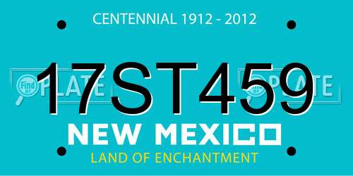 17ST459 New Mexico License Plate
