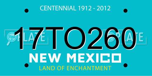 17TO260 New Mexico License Plate
