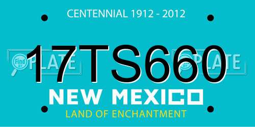 17TS660 New Mexico License Plate