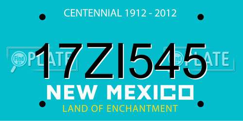 17ZI545 New Mexico License Plate