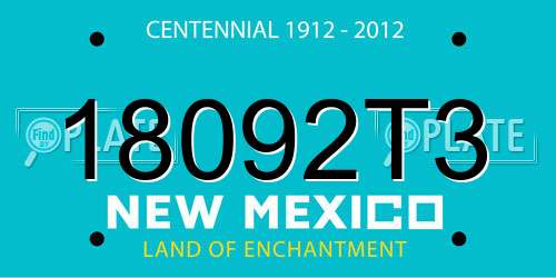18092T3 New Mexico License Plate