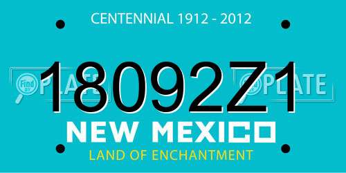18092Z1 New Mexico License Plate